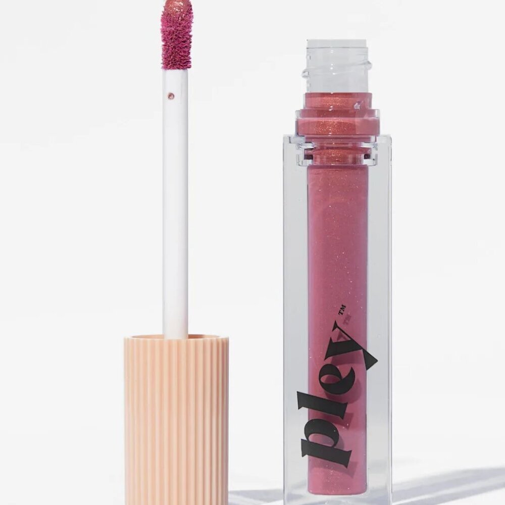 Pley Beauty Lust + Found‎ Glossy Lip Lacquer - Shade Lupe (Mauve Metallic) NIB